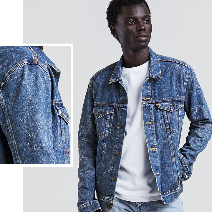 levi acid wash denim jacket