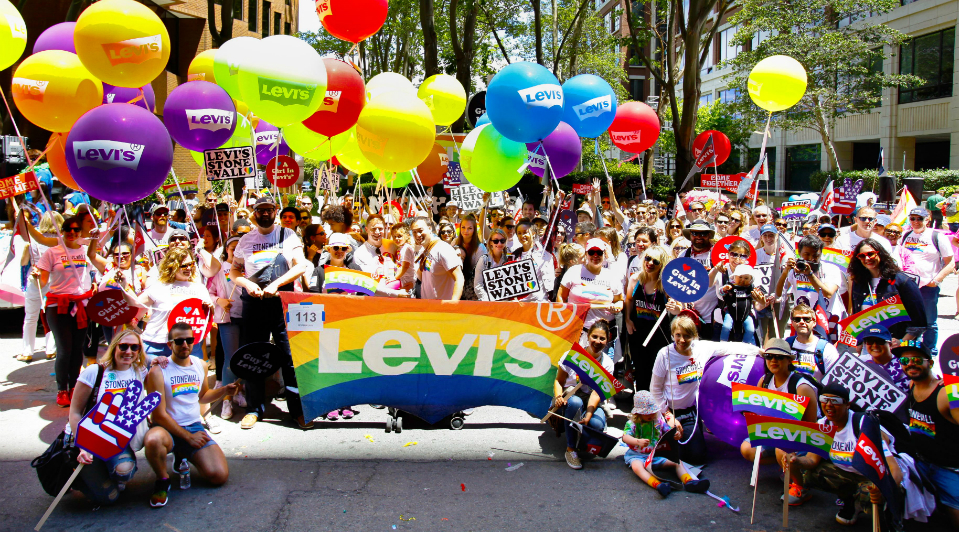 Levi Strauss & Co. Employees March in SF Pride Parade : Levi Strauss & Co