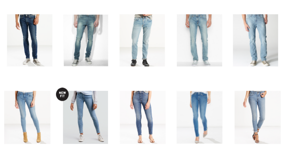 Levis Jeans Colour Chart