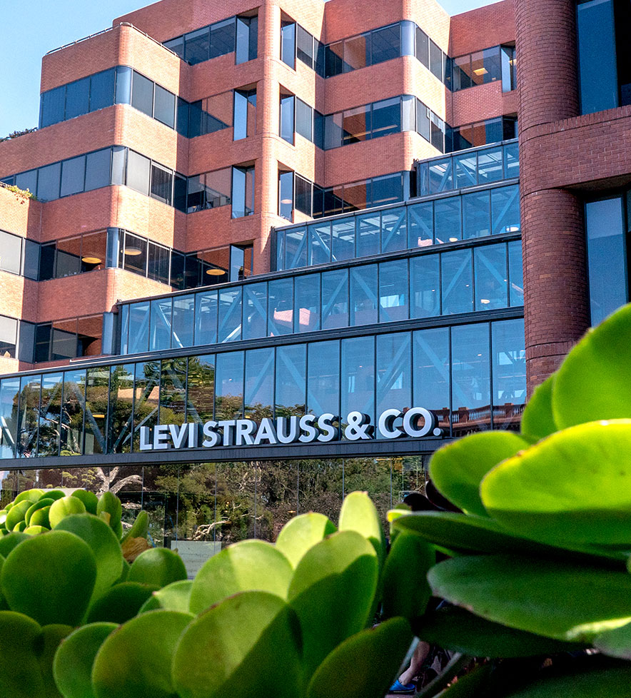 Levi's Plaza headquarters building with the logo Levi Strauss & Co.
