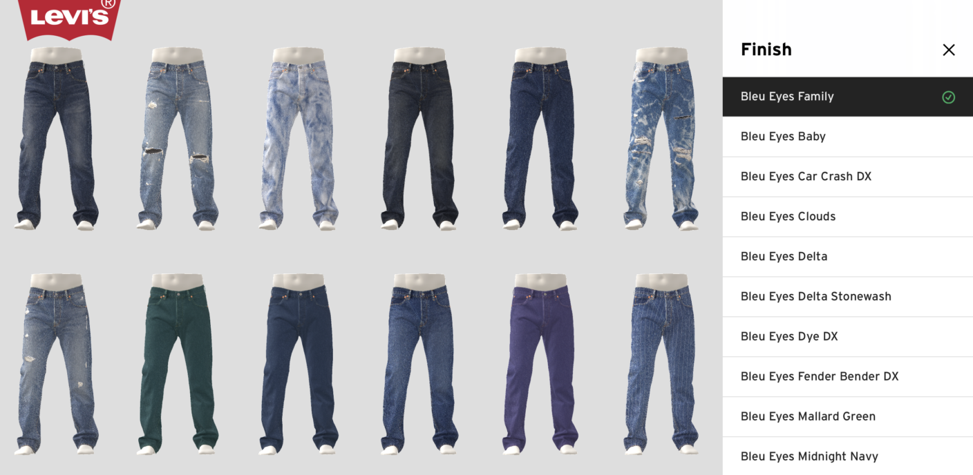 Levi's 3D digital rendering