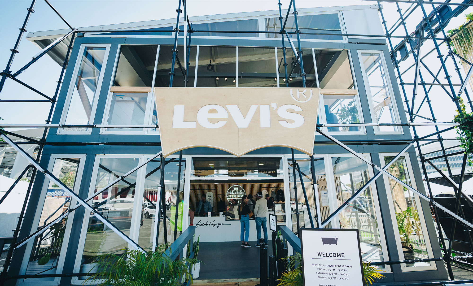 The front entrance of the Levi's® x Rolling Loud pop-up