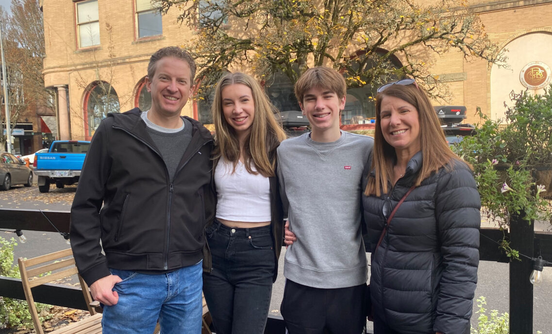 LS&Co. SVP and general counsel David Jedrzejek poses with his family