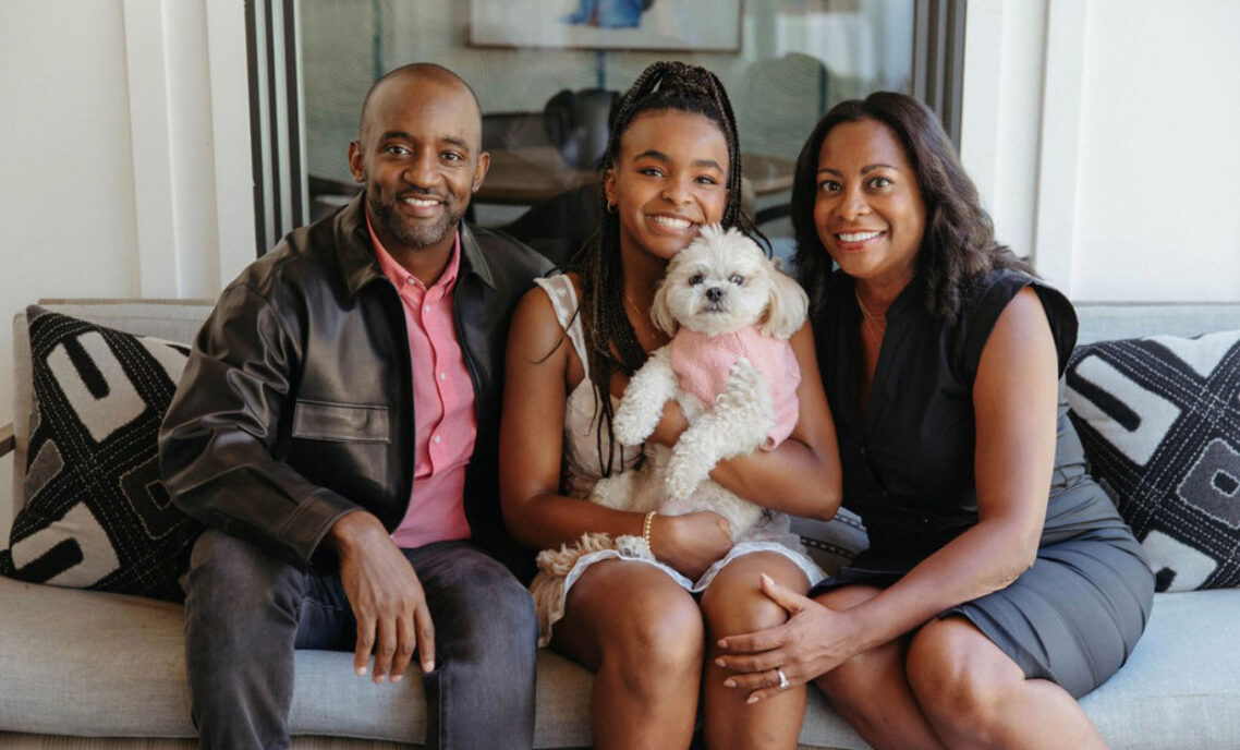 LS&Co. chief marketing officer Kenny Mitchell and family