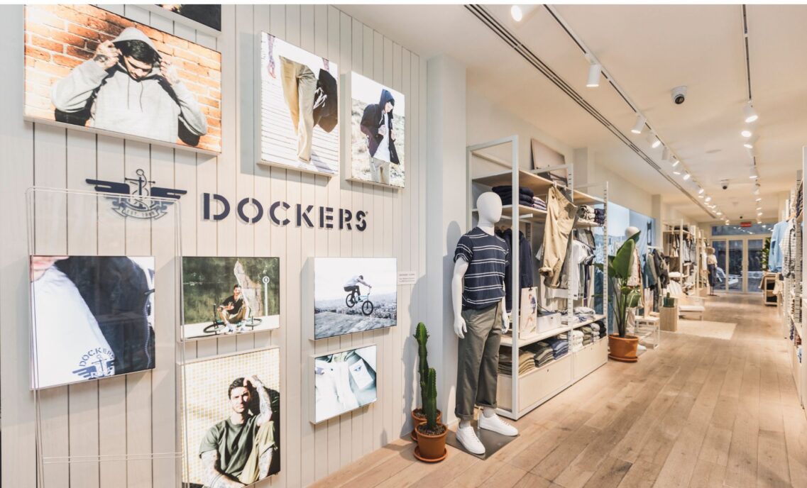 Interior of a Dockers® retail store