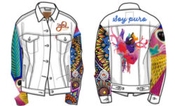A digital mock-up of the front and back of Ana Alvarez's Trucker jacket design for this year's Seen & Heard event, LS&Co.'s annual global women's summit. 