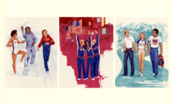 Sketches of Levi's® outfits for Team U.S.A.