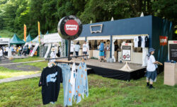 A Levi's® sign in front of a Levi's® branded booth at Japan's Fujirock Festival