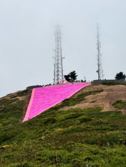 The annual Pink Triangle installation on top of San Francisco's Twin Peaks